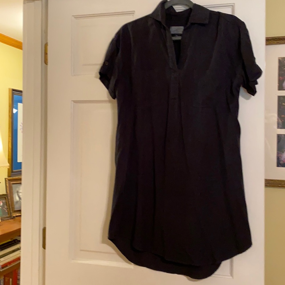 Universal Thread Black Short Sleeve Collared Dress - image 2